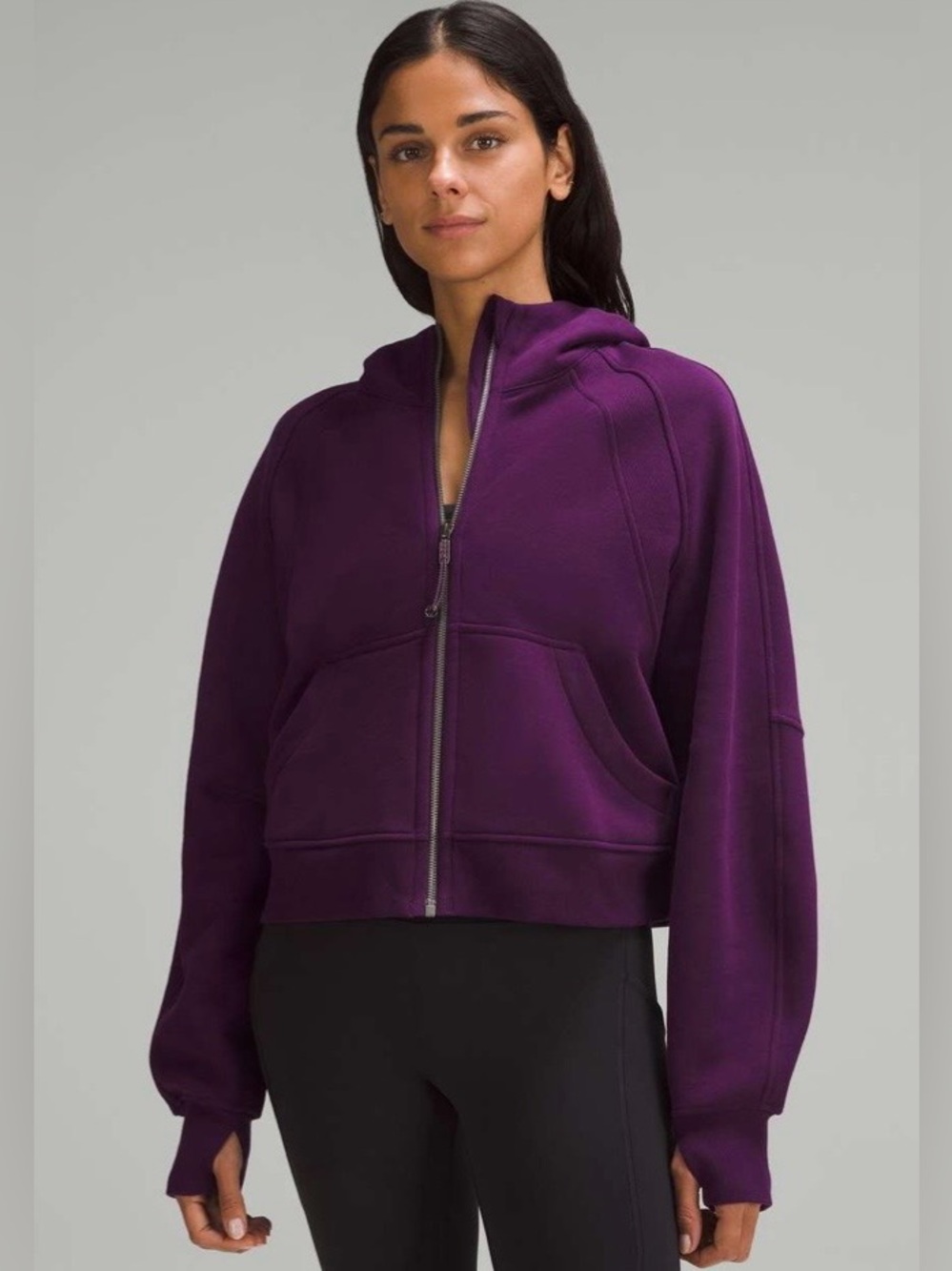 Lululemon NWT Scuba Oversized Full Zip Hoodie Jacket Dramatic Magenta Size M/L